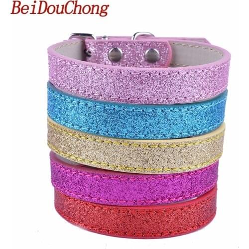 10pcs/lot Pu Leather Pet Dog Cat Collars Adjustable Buckle Neck Strap For Small Dogs Cats Puppy Pet Supplies