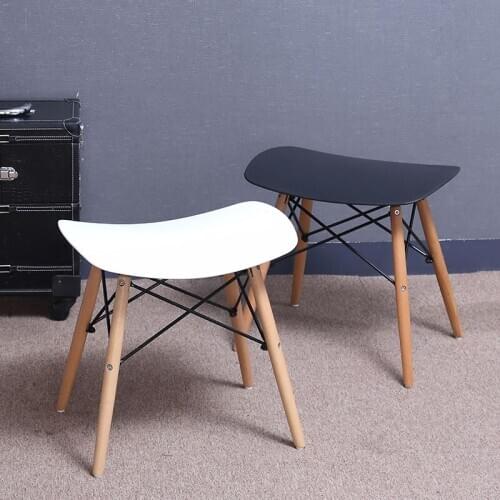 Minimalist Modern Design Plastic and Wood Ottomans Stool Dining Room Chair Changing Stool Makeup Stool Shoes Dining Stool Chair