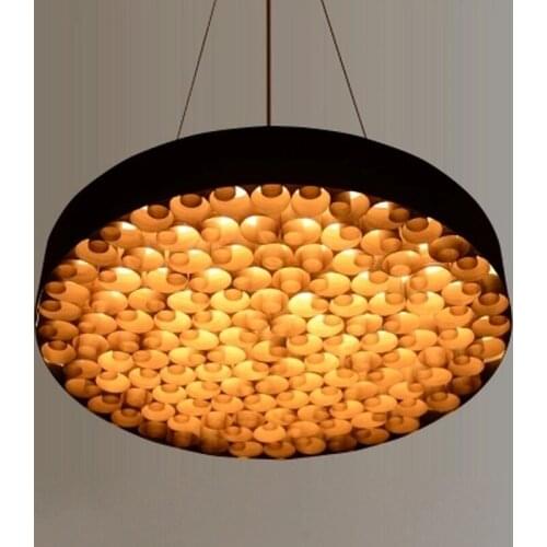 LED Nordic Wooden Iron Round Designer LED Lamp LED Light.Pendant Lights.Pendant Lamp.Pendant light For Dinning Room Foyer
