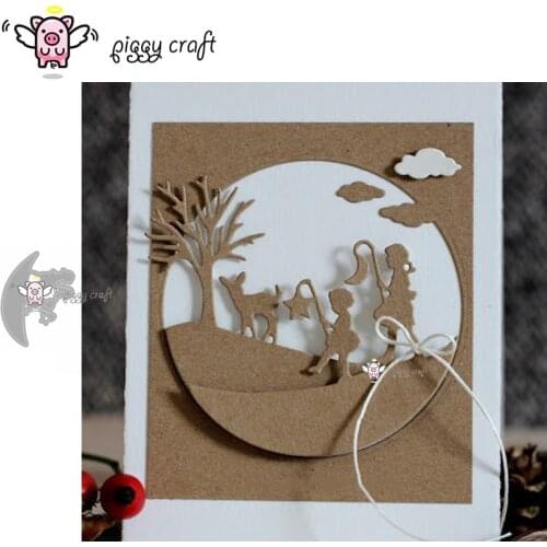 Piggy Craft metal cutting dies cut die mold 2019 Shepherd boy girl Scrapbook paper craft knife mould blade punch stencils dies