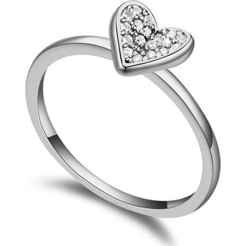 TRACYSWING Real Austrian Crystals Brand AAA Zirconia Micro Inlays Fashion Ring for women New Heart Th-109389