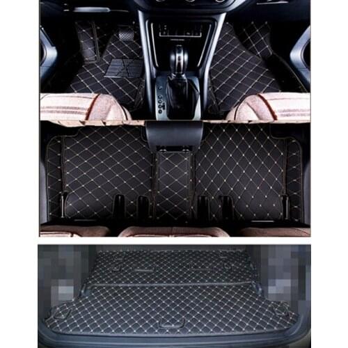High quality! Custom special car floor mats + one trunk mat for Mitsubishi Pajero 7 seats 2019-2007 durable waterproof carpets