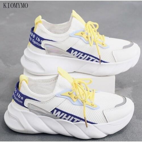Fashion Korean Womens Trendy Shoes 2021 Summer And Autumn New Breathable Running Shoes Casual Thick-Soled Womens Shoes