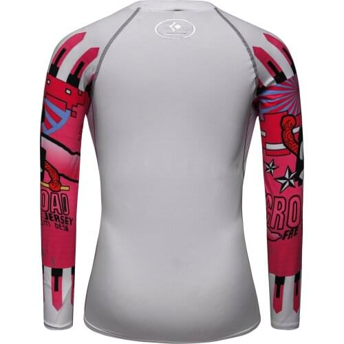Women' Rash Guard Swimwear Long Sleeve Rashguard Biking Shirts Surf Tops Print Running Shirt Fitness Tights