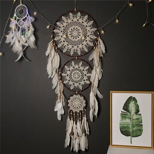 Star Feather Tapestry Wall Hanging Room Decoration Dreamcatcher Party Wedding Layout Boho Decor Gift