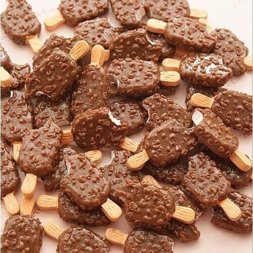 5PCS/lot Mini resin Chocolate Ice-cream Miniature Dollhouse 1:12 Ice-cream for blyth 1/6 1/8 bjd Dollhouse toys for children