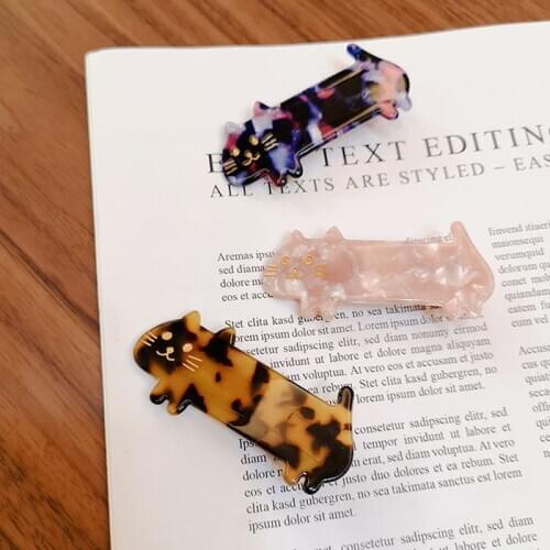 1pcs Girls Cute Cartoon Animal Cat Colorful Hairpins Children Sweet Hair Clip Barrettes Headband Kids Fashion Hair Accessories