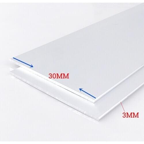 1PC/LOT 6063-T5 Aluminium Alloy Plate Thickness 3mm*Width 30mm Article Aluminum Oxidation Length 60/100/200/300/400MM