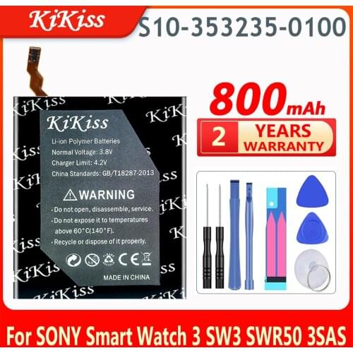 KiKiss 800mAh GB-S10-353235-0100 Battery For SONY SmartWatch 3 SW3 SWR50 3SAS GB-S10