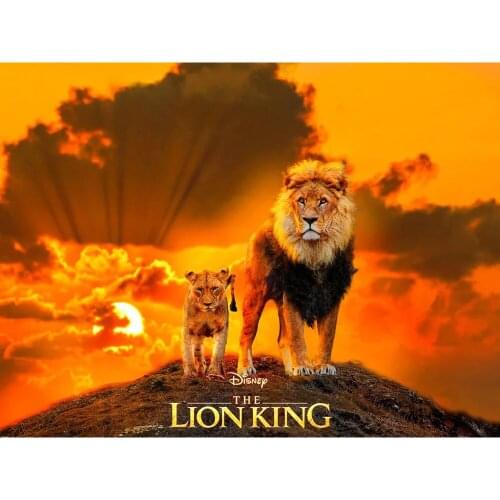 DIY Diamond Painting Disney Lion King Square Round Animal Simba Mosaic Embroidery Cross Stitch Childrens Room Decoration Gift