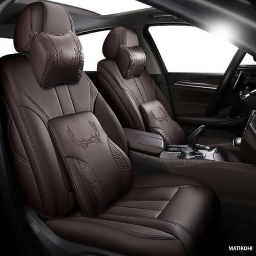 MATIKOHI Custom Leather car seat cover For BMW 7 Series F01 F02 F03 F04 G11 G12 E65/66 X1 E84 F48 F49 Automobiles Seat Cover