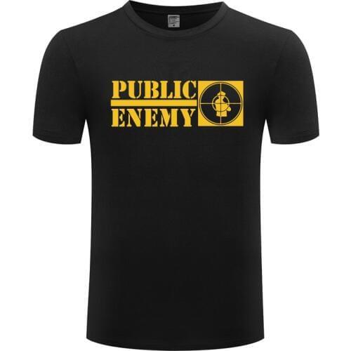 Music Rap Public Enemy T Shirts Men Hip Hop Short Sleeve O Neck Cotton Man T-Shirt Cool Funny Streetwear Top Tee Big Size