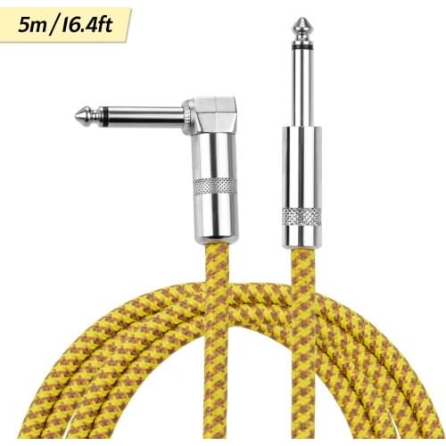 Ggiant ASC-30-3 guitar cable High Shield Exquisite Braided Jacket Audio Cable Cord with Straight to Right Angle 1/4 Inch cable