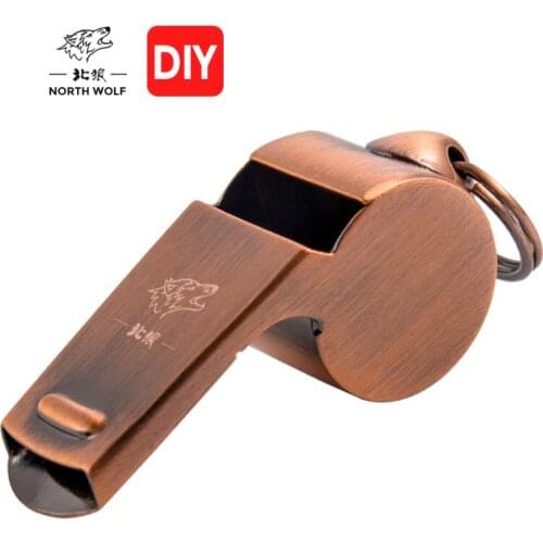 Hot Referee Whistle Profession Football Plated Copper Metal Antique Outdoor Training Treble Coach Whistle 130 Decibel