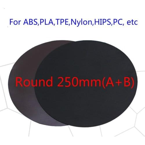 Round 250mm Magnetic Print Bed Tape Print Sticker Build Plate Tape Flex Plate for Update 3D Printer Parts