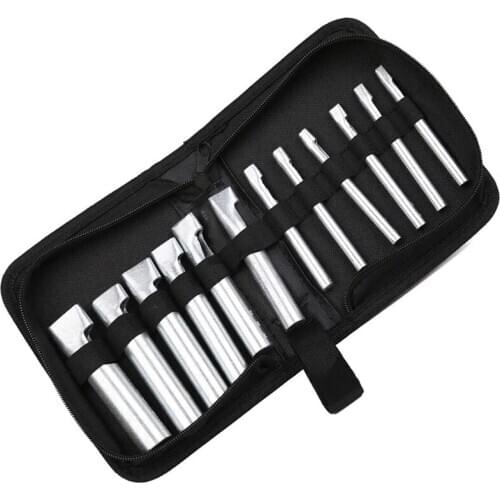 LMDZ 12 Pcs Leather Craft Hole Punch Set Oval Shape Hole Punch Leather Hollow Hole Punch for Belt Watch Band Leather Working