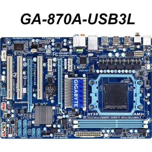For GIGABYTE GA-870A-USB3L Motherboard 870A-USB3L Socket AM3/AM3+ DDR3 For AMD 870 8GB Desktop Mainboard Used