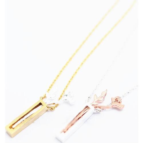 Fashion vase necklaces Vase with flowers pendant necklaces color combination pendant necklaces attractive for girls