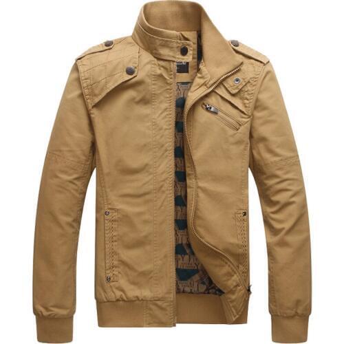 2019 New fashion Autumn winter Men Jacket Coat splice Slim fit Standing collar Cotton Side pocket Fashion collar Breathable