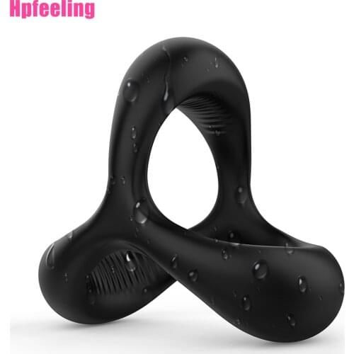 Mens Penis Rings Chastity Cage Delay Ejaculation Silicone Cock Rings Male Masturbator Erotic Sex Toys for Men Adult Sex Shop