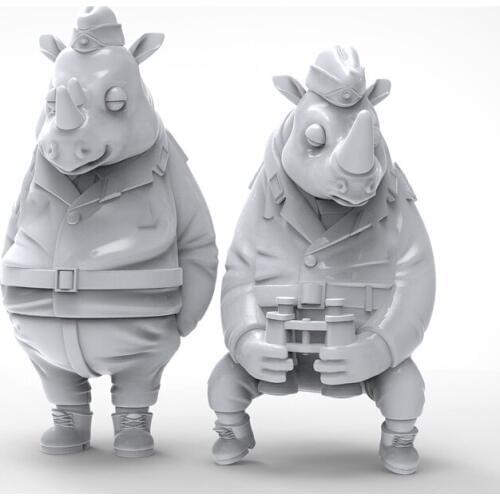 Unassambled 1/35 modern animal watch Crew Set Resin figure miniature model kits Unpainted