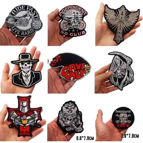 INDEPENDENT NO CLUB MOTORCYCLE Embroidered punk biker Patches Clothes Stickers Apparel Accessories Badge