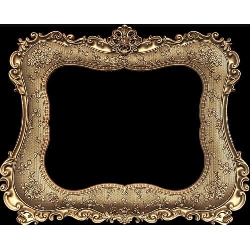 New digital file frame 3d model relief for cnc in STL file format exquisite carving picture frame