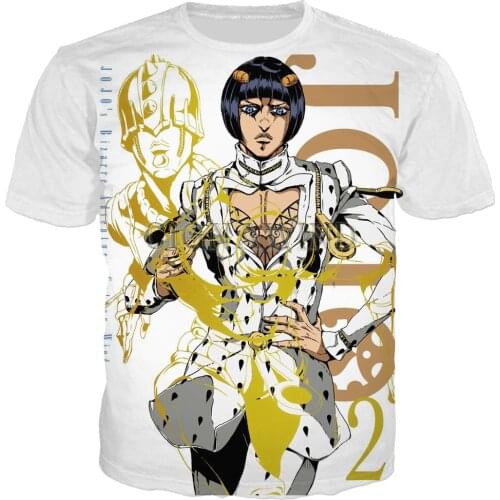 2021 New Arrival T Shirt Men/women Anime JoJo Bizarre Adventure 3D Printed T-shirts Casual Harajuku Style Tshirt Streetwear Tops