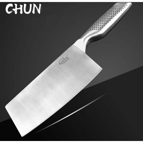 CHUN 7 inch Chef Kitchen Knife Japanese Cooks Nakiri Full Tang Stainless Steel Cleaver Knives 4Cr13MoV Slicing Cooking Tools