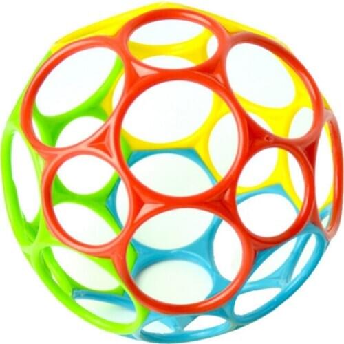 1pc Rattles Develop Baby Intelligence Grasping Gums Wave Ball Hand Bell Funny Bite Catch Hole Toys for Children Infant Toy