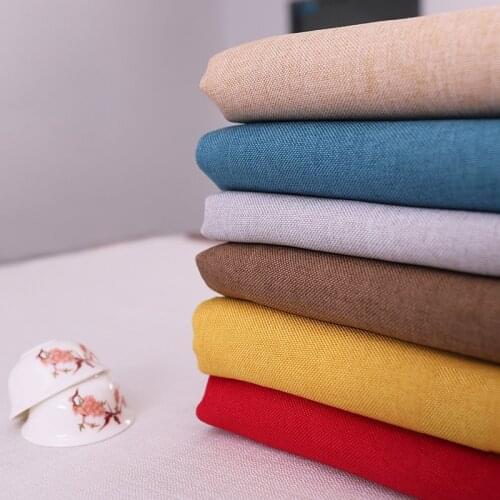 Polyester Burlap Fabric Imitation Linen Plain Sofa Dustproof Cover Pillow Cushion Table Bunting Embroidered Base Cloth Material
