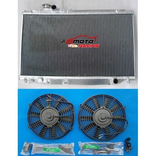 All Aluminum Race Radiator + FAN For Toyota Supra Mark4 MK4 IV JZA80 2JZGE 1993-1998 MK4