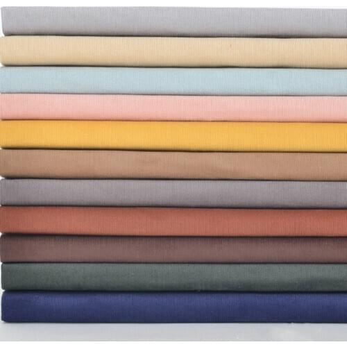 Half Meter Solid Color 100% Cotton Corduroy Fabric For Spring Autumn Winter Children Garment Rompers Trousers T1250
