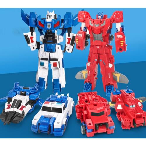 Large Size Fit Transformation Robot Deformation Collision Magnetic Two-in-one Robot Action Figures Children Toys Boy Gift