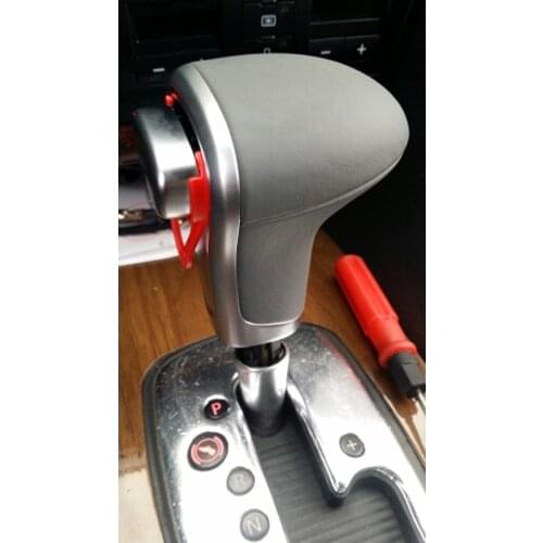 3 Color PU Leather Gear Shift Knob & Cover for AUDI old A4 old A6