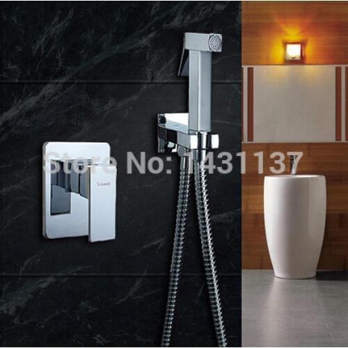 Brass chrome shattaf Women Hand held Bidet Hot Cold Shower set Mixer Portable bidet spray faucet with 1.5m hose ducha higienica