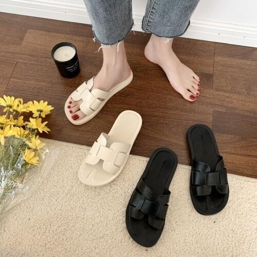 WEIBATE New Ladies Slippers Open Toe Flat Casual Shoes Leisure Sandal Flat Flip Flop Split Toe Women Summer Beach Slides