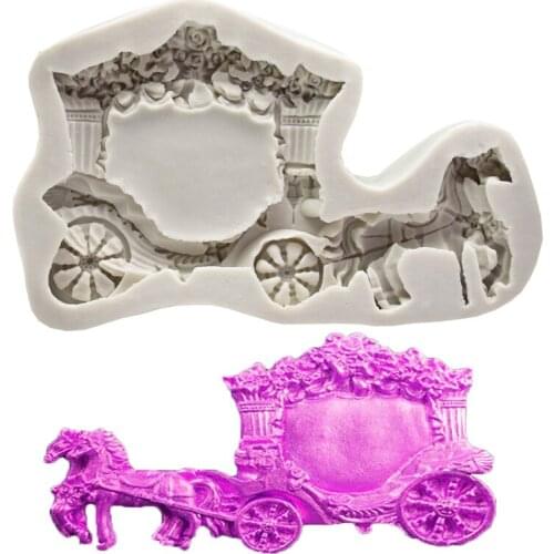DIY Baking Mold Christmas Pumpkin Carriage Float Silicone Mold Fondant Cake Decoration Tool