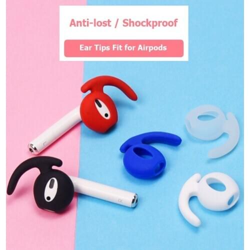 Silicone Ear Tips Earhooks for Airpods iPhone Wireless Bluetooth Earphones Replacement Silicone Earbuds Ear Gels 5Pairs