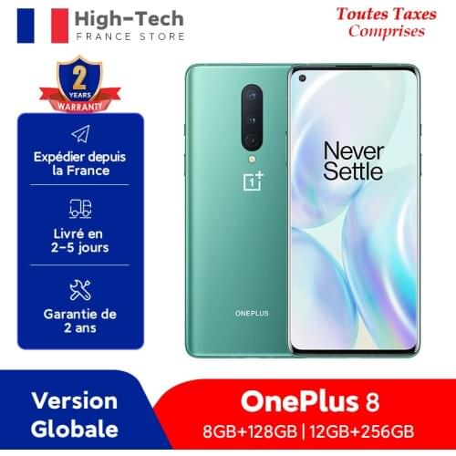 OnePlus 8 5G 8GB 128GB Global Version Smartphone Snapdragon 865 6.55'' 90Hz AMOLED Fluid Display 48MP Triple Camaras 4300mAh NFC