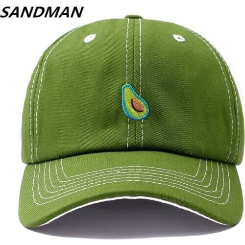 SANDMAN Cotton Avocado Banana Green Fruit Snapback Cap For Men Women Hip Hop Dad Hat Baseball Cap Bone Garros