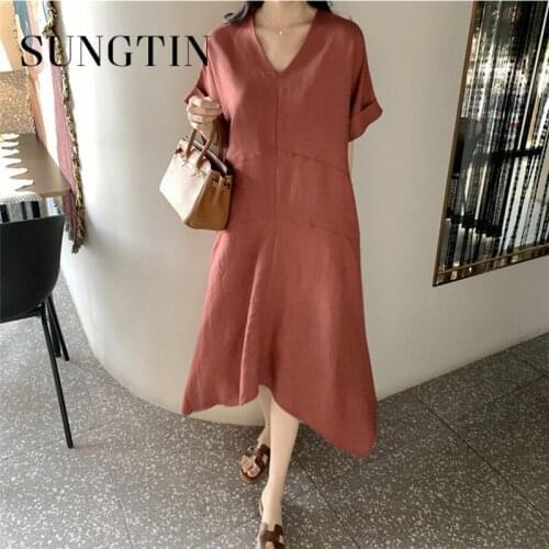 Льняные летние платья Sungtin China At AliExpress