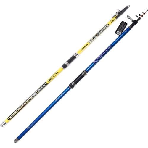 2pcs/pack 4.2M 4 section Carbon fiber telescopic surf casting fishing rod