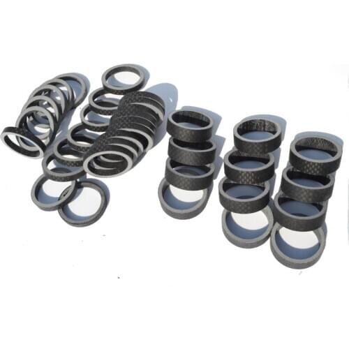 20pcs/lot full carbon fiber Brand cycling bike bicycle headset stem washer fork spacer cover 1-1/8'' 5/10/15/20mm parts