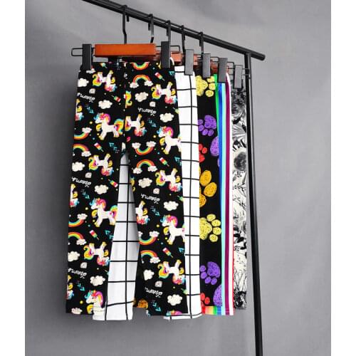 Spring Summer Leggings For Girls Thin Cute Pattern Printed Trousers Girls Stretch Slim Pants leggings Girl Children Clothing