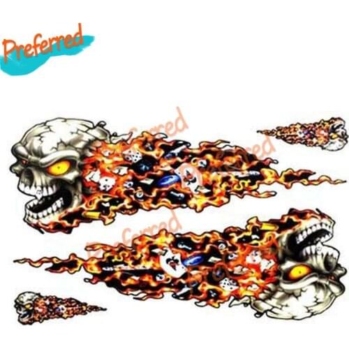 Vinyl Wolf Head Decals Skull Head Fire Flame Funny Eagle Clown Sticker for Motorcycle Car Door StickersTuning Laptop Trunk Decor