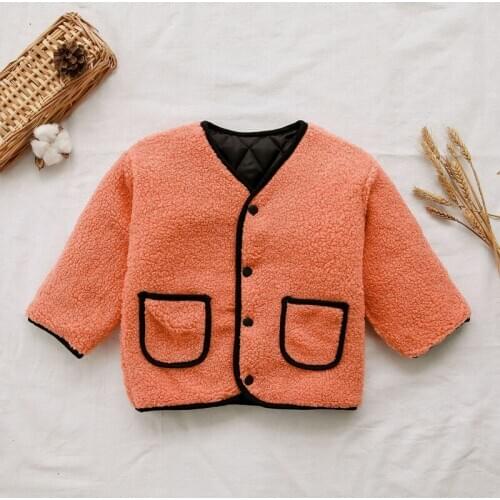 Winter Casual Solid Jacket For Girls Cartoon Letter Childrens' Jacket High Quality Fashion Kids Jacket