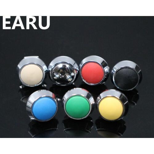 1pc 12mm Stainless Steel Colorful Momentary Horn Door Bell Power Push Button Siwtch Screw Feet Terminal Car Auto Engine Start PC
