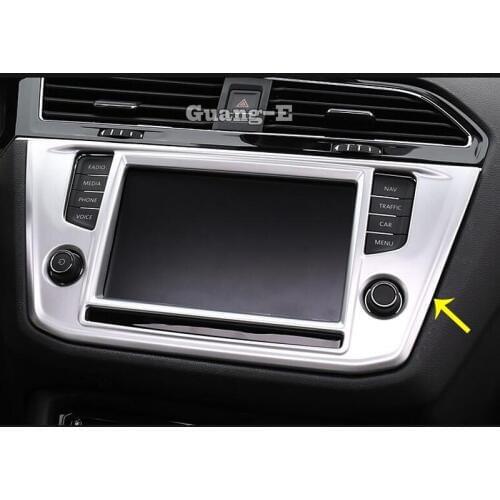 For VW TiguanL Tiguan L MK2 2016 2017 2018 2019 2020 Trims ABS Chrome Center Console Decoration Protection Navigation Box 1pcs