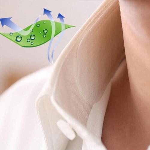 10pcs Disposable Absorbing Sweat Guard Collar Pads Deodorants Stickers White Summer T-shirt Dress Clothing Anti Perspiration Pad